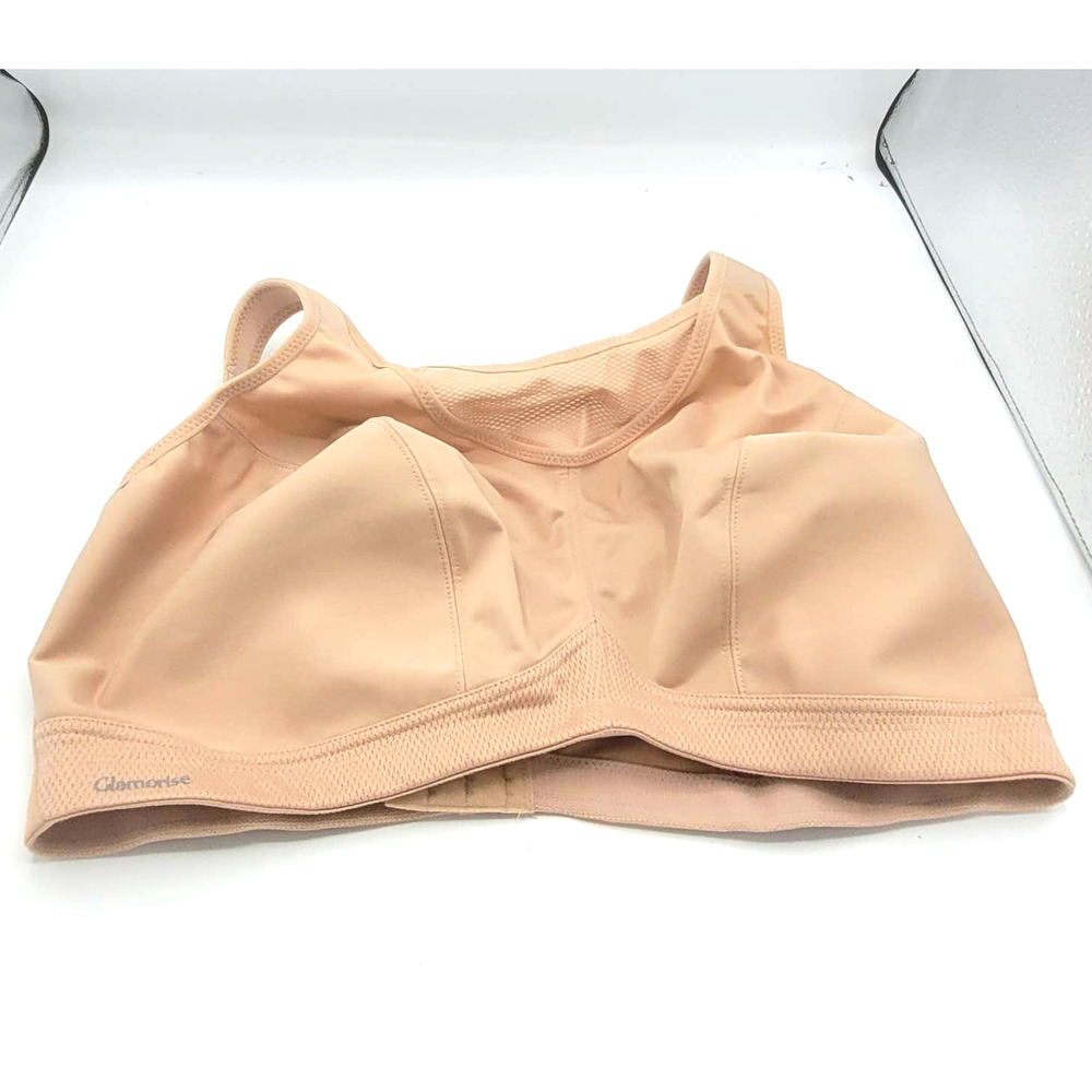 Glamorise Tan Full Figure No-Bounce Camisole Wire Free Sports Bra Size 42F